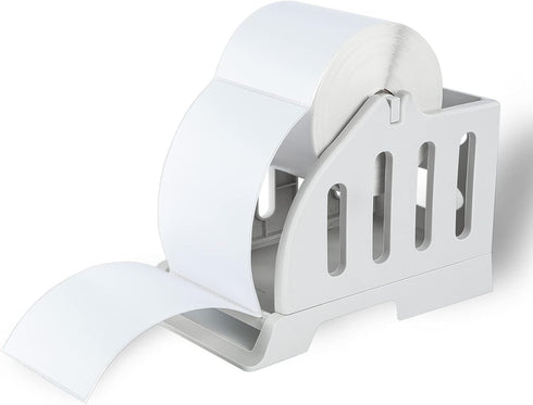 Label Holder for Rolls and Fan-Fold Labels, 4x6 Stand for Thermal Label Printer - Accessory for Desktop & Shipping