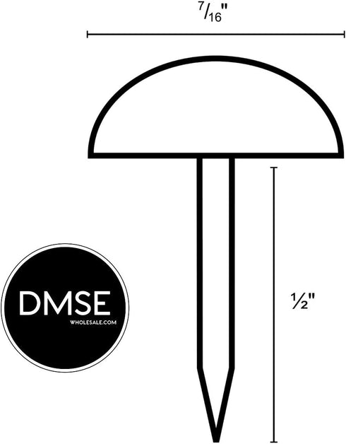 DMSE Wholesale Size 7/16" Diameter Hardware Upholstery Decorative Thumb Push Tacks, 100 Pack, Bronze Renaissance