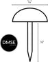 DMSE Wholesale Size 7/16" Diameter Hardware Upholstery Decorative Thumb Push Tacks, 100 Pack, Bronze Renaissance