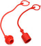 1/4 Hydraulic Coupler Dust Cap,ISO A Pioneer Style Male Female Hydraulic Quick Disconnects Port Plug Covers Fittings,Red Cap with Retention Ring Keeps Cap Attached to Hose by CEKER