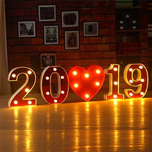 YUANYUYING Light Up Letters with Remote Control,Alphabet Number Signs for Wall Table Decor, Christmas Home Bar Wedding
