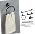 1set Stainless Steel Towel Rack Bathroom Towel Holder Toilet Hanger Black Elegant and Design Space-Saving Bathroom