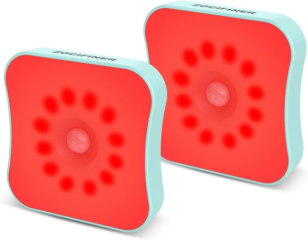 ZOCIFINER Red Light Motion Sensor Night Lights Rechargeable Battery Red Lights Stick On
