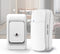 Wireless Doorbell Kit, 150M Range, 38 Melodies, IP44 Waterproof, Mute Mode, CD Quality Sound, LED Flash, White