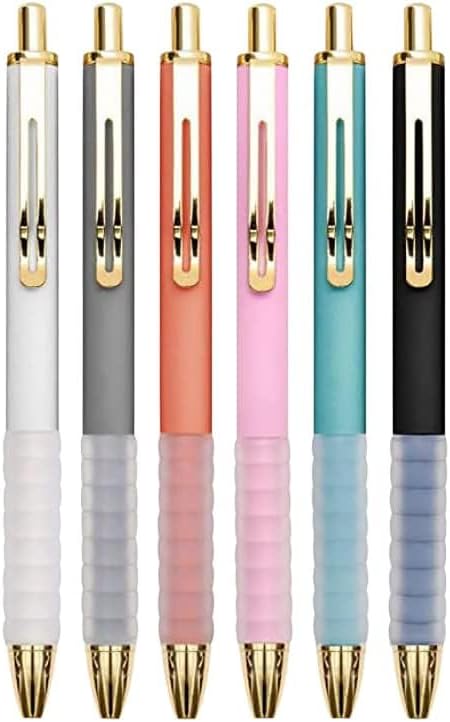 Ballpoint Pens Black Ink 1.0 mm Medium Point, Smooth Writing Office Supplies for Women & Men, Note Taking (6-pack)