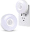 YELKO Motion Sensor Night Light - 6000K White Anti-Glare Plug in LED