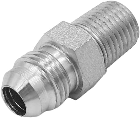 (4-PACK) 2404-06-04 Hydraulic Hose Adapter Fitting 3/8" Male JIC 37° Flare × 1/4" Male SAE Straight Pipe