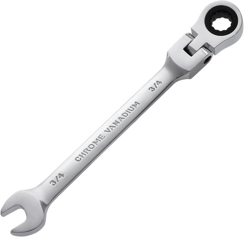 B4B BANG 4 BUCK 3/4 Wrench: Flex-Head Ratcheting Combination Wrench, Industrial Grade 72 Teeth