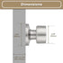 One Sided Dummy Door Knobs, 2 Pack Modern Interior Handle for Bifold Doors, Satin Nickel Keyless Door Knob