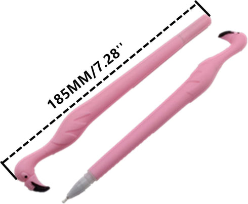 MIAO YUAN 40 PCS Cute Pink Flamingo Gel Pens Gift for Child Women Coworkers Hostess and Girlfriend, Great Party Supplies and School Supplies, Black Ink(0.5mm) by MIAO YUAN