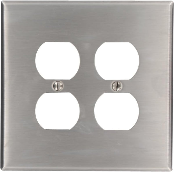 Leviton 84116 SS WP 2G DUP OVERSIZED