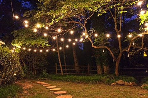 50Ft 22 G40 Bulbs(2 GOOTHY LED Outdoor String Lights with LED Shatterproof Globe Spare), Connectable Hanging Outdoor