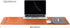 Dual Sided Leather Desk Mat - Waterproof Desk Pad for Office and Home, Ideal for Large Mouse Pad (Apricot+Orange,