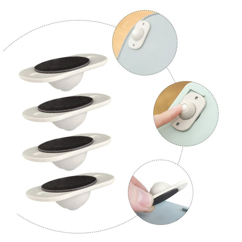 8pcs Self-Adhesive Sticky Casters for Easy Movement of Storage Boxes Trash Cans and Furniture Wheels with Construction