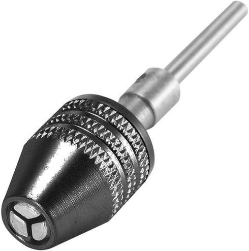 Mesee 2Pcs Keyless Mini Jaw Drill Chuck Collet Conversion Adapter, 0.3-3.4mm Capacity Chucks Converter for Woodworking