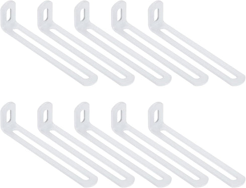 uxcell 10 Pcs Adjustable Right Angle Brackets, Slotted L-Shape Corner Bracket 4.7"x1.2"x0.7",