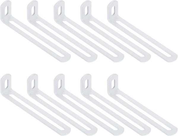 uxcell 10 Pcs Adjustable Right Angle Brackets, Slotted L-Shape Corner Bracket 4.7"x1.2"x0.7",