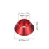 uxcell M6 Cone Cup Countersunk Washers, 50 Pcs Anodized Aluminum Gaskets for Mechanical Accessories Parts, Red.