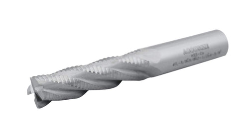 Accusize Industrial Tools 4 Flute M42 8% Cobalt Roughing End Mill, 5/8'' Diameter, 2-1/2'' Flute Length