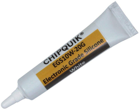 Chip Quik EGS10W-20G Electronics Grade Silicone Adhesive Sealant - 20g (0.7oz) Squeeze Tube (White)