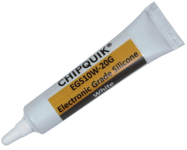 Chip Quik EGS10W-20G Electronics Grade Silicone Adhesive Sealant - 20g (0.7oz) Squeeze Tube (White)