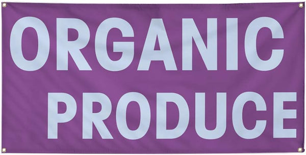 Fastasticdeals Vinyl Banner Multiple Sizes Organic Produce Advertising Printing A Business Outdoor Weatherproof