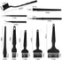 10 in 1 Portable Plastic Handle Nylon Anti Static Brushes Keyboard Cleaning Brush Kit for Cleaning Computer Keyboard Car Lab (Black) by XINMEIWEN