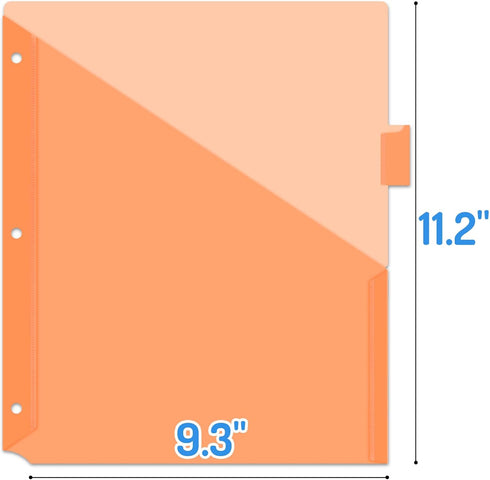 Forvencer 8 Pack Dividers with Pockets, 8 Tab Dividers for 3 Ring Binder, Premium Quality