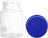 2 Pack 500ml Borosilicate Glass Wide Mouth Graduated Round Reagent Media Storage Lab Bottles with GL80 Blue Screw Cap