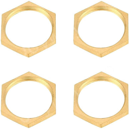 Joywayus 1/4" (Pack 10) Female Thread Brass Pipe Fitting Hex Lock Nut For Plumbing fixed