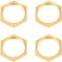 Joywayus 1/4" (Pack 10) Female Thread Brass Pipe Fitting Hex Lock Nut For Plumbing fixed