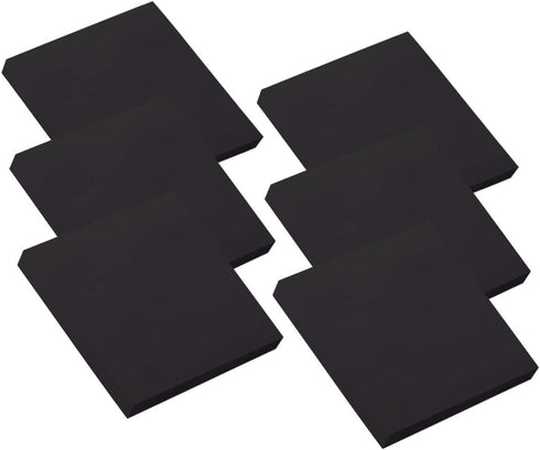 Black Sticky Notes, 3"×3", 6 Pads, Self-Stick Notes, 100 Sheets/Pad, Total 600 Sheets