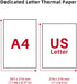 M08F-Letter, M832D, M834, MT800/A285M 8.5" 11", 200 Phomemo US Letter Thermal Printer Paper, Advanced Thermal Printing