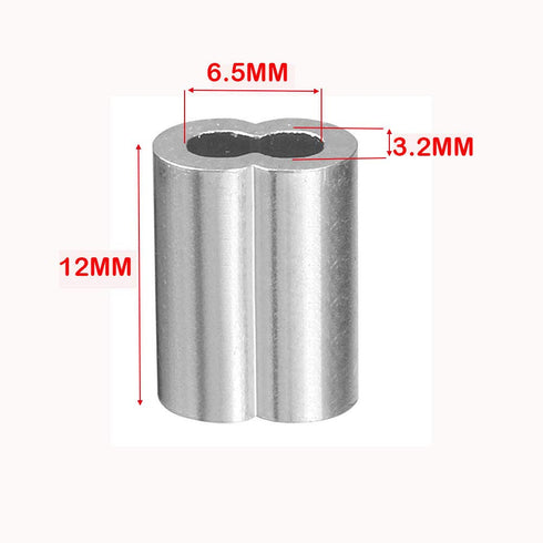 120pcs Aluminum Sleeve for Wire Rope and Cable - 3/32 Diameter