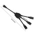 1 3 1.5FT 3 Light,16/3 SJT,Black,1pack oviitech to Power Cord Splitter Cable, Indoor Prong Power Strip for Halloween