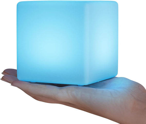 FUYO 6 inch LED Light Cube with Remote Waterproof Light Up Cube Chair,