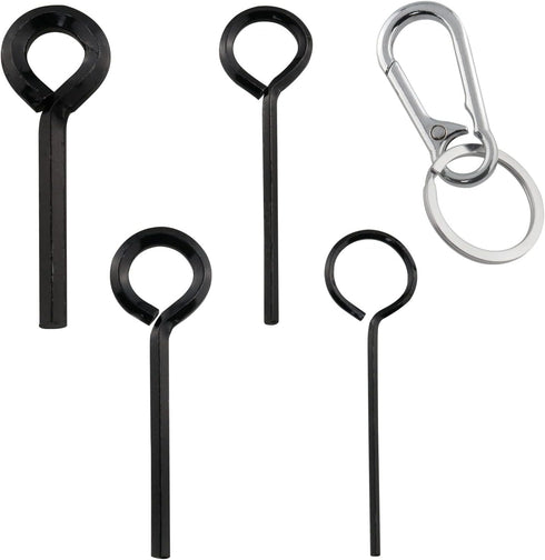 1set Annular Allen Wrench Set - Standard Dogging Key for Push Bar Panic Exit Devices, Keychain Included