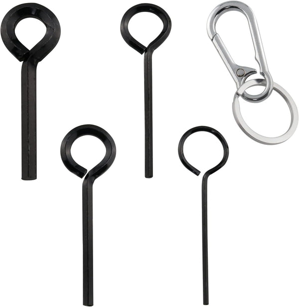 1set Annular Allen Wrench Set - Standard Dogging Key for Push Bar Panic Exit Devices, Keychain Included