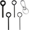 1set Annular Allen Wrench Set - Standard Dogging Key for Push Bar Panic Exit Devices, Keychain Included
