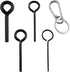 1set Annular Allen Wrench Set - Standard Dogging Key for Push Bar Panic Exit Devices, Keychain Included