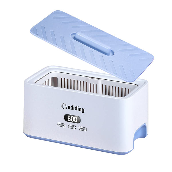 Adiding Ultrasonic Jewelry Cleaner, 1000mL (33.8oz) Sonic Retainer Cleaner with 5 Digital Timer and Degassing