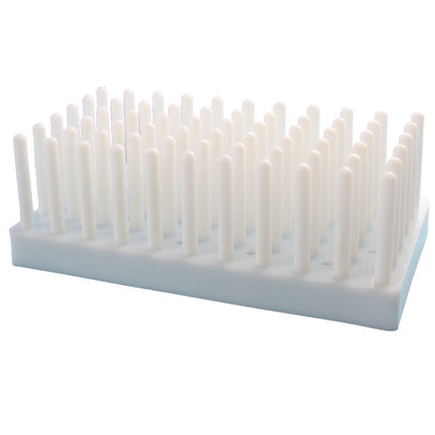 Plastic Test Tube Stand for Drying Test Tube 6x11 (White, 66-Well)