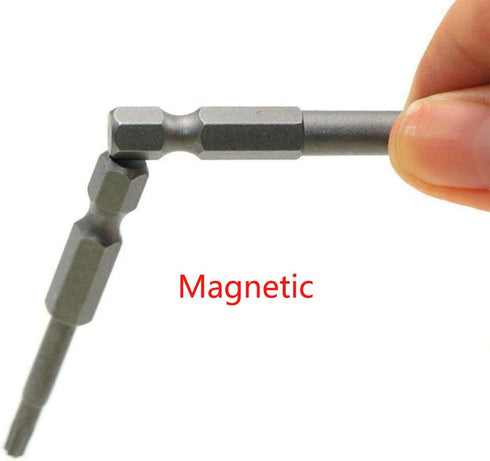 10pcs 50mm Long 1/4 Inch Hex Shank T25 Torx Head Magnetic Screw Driver Bit Set, Security Tamper Proof Tools