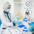 50 4oz TrelaCo Pieces Specimen Cup with Lid and Label Disposable Specimen Container Individually Wrapped Screw Cap Leak