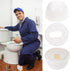 4 Packs Universal Toilet Bolt Caps, Round Plastic Push-On Toilet Bowl Bolt Caps Covers, White Color