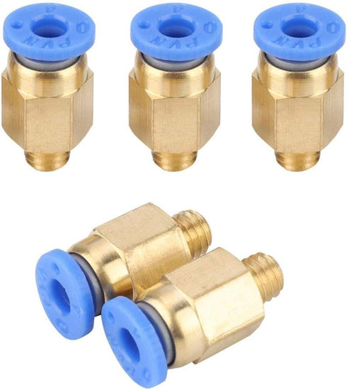 5PCS 3D Printer Accessories, PC4-M6 Pneumatic Connector, 4MM Pneumatic Joint Nylon Tube Parts