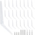 Mormchlots 24Pcs 10 x 8 Inch White Shelf Brackets, Heavy-Duty Metal Steel Corner