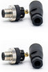 2 Pcs M12 Connector 5 Pin Male A-Code Unshielded Field Installable Connector, Straight Male Plug for Industrial Sensor
