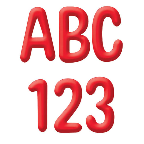 Eureka Red Alphabet and Numbers Bulletin Board and Classroom Decorations, 180 pcs, 4'' H for Educational Use