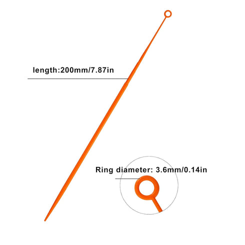 Biologix 100Pcs 10ul Disposable Inoculating Loop, Gamma Sterile Plastic Sampling Rod, Orange Polypropylene Inoculation Tool for Cell Biology and Scientific Lab Supplies, Aseptic Reusable Package